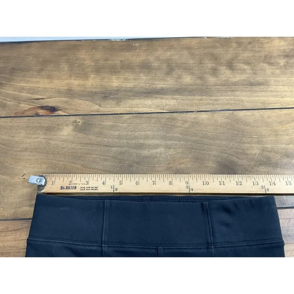 Nike Air Logo Cropped Leggings Black Mid Rise Size Medium - Picture 7 of 9